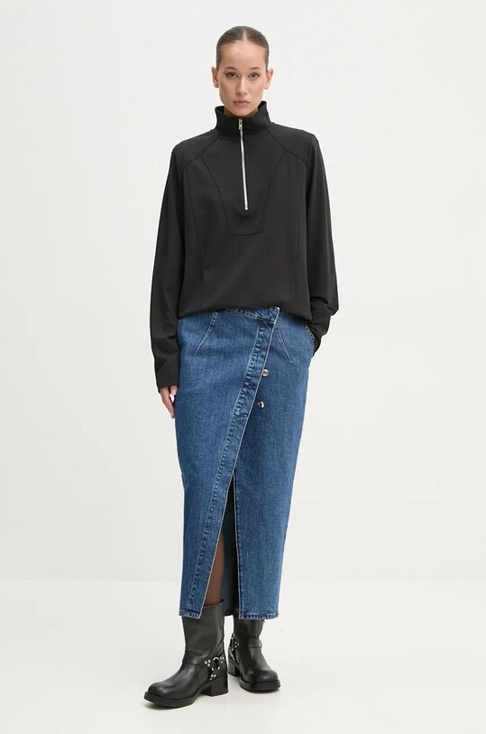 Mikina IRO WM16JEMIPA čierna AW24