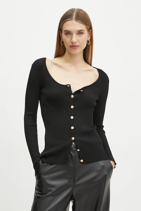 Elisabetta Franchi cardigan a maglia fine nero MK06M47E2
