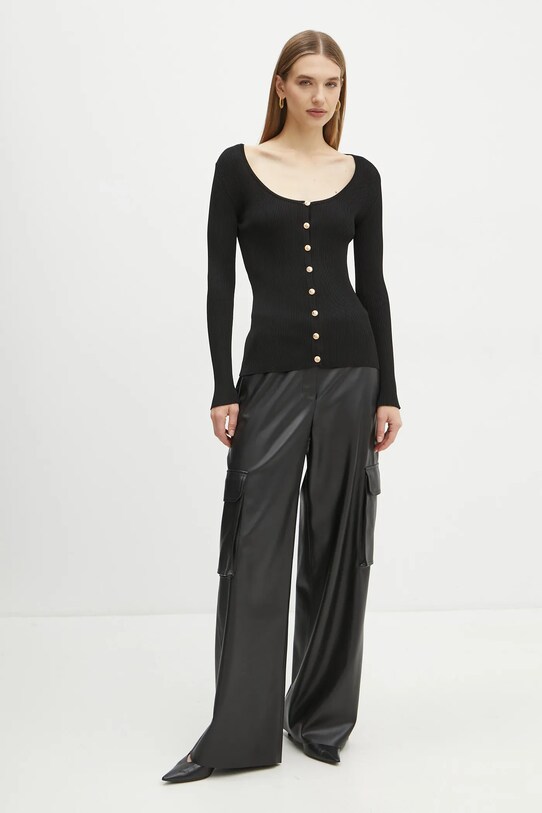 Elisabetta Franchi kardigan MK06M47E2 czarny AW24