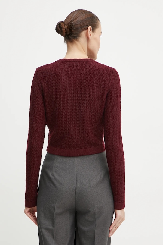 Oblečení Svetr s příměsí vlny Elisabetta Franchi MK17S47E2 burgundské