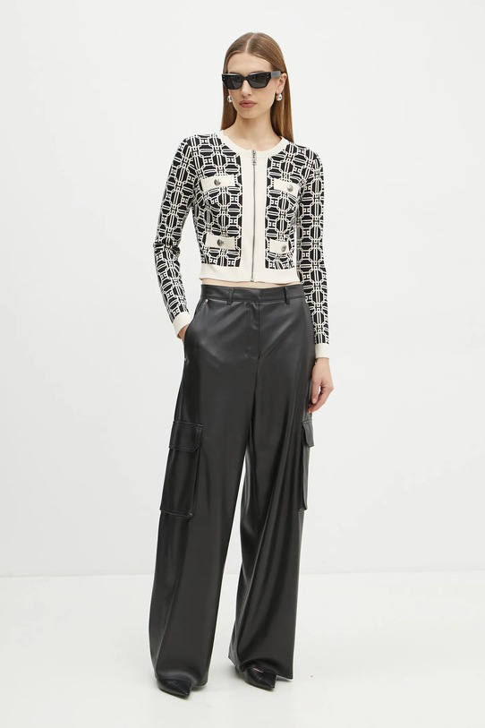 Πλεκτή ζακέτα Elisabetta Franchi MK32B47E2 μαύρο AW24