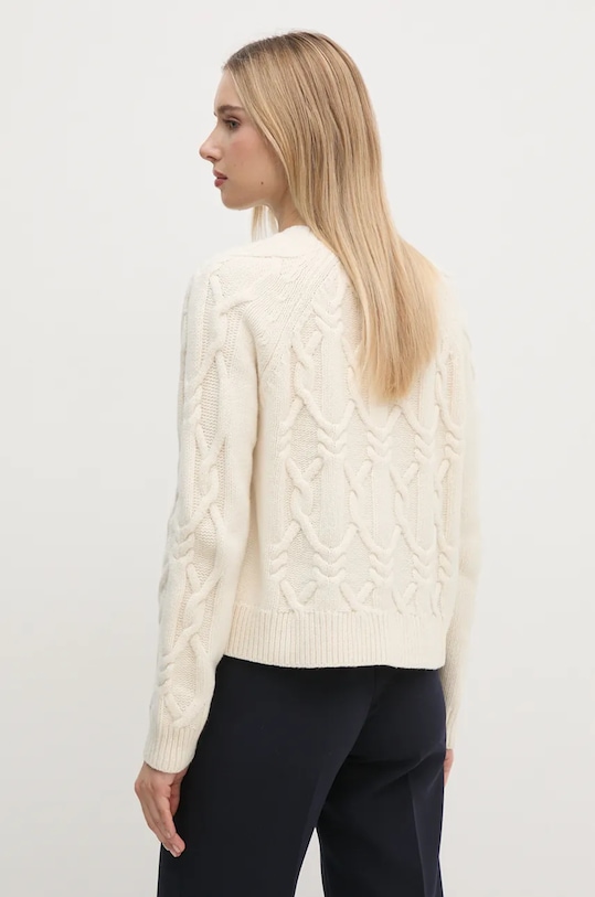 Îmbrăcăminte Barbour cardigan din lana LKN1558 bej