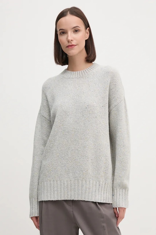 Barbour pulover de lana grosime medie gri LKN1569