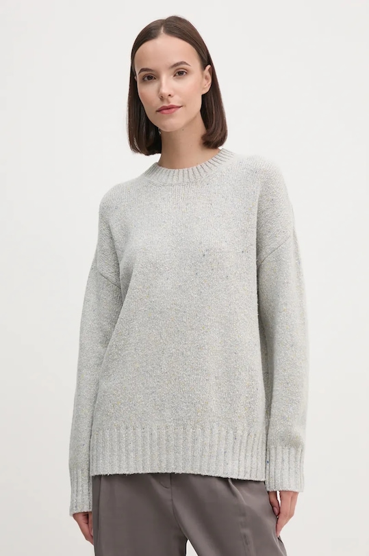 Barbour pulover de lana grosime medie gri LKN1569