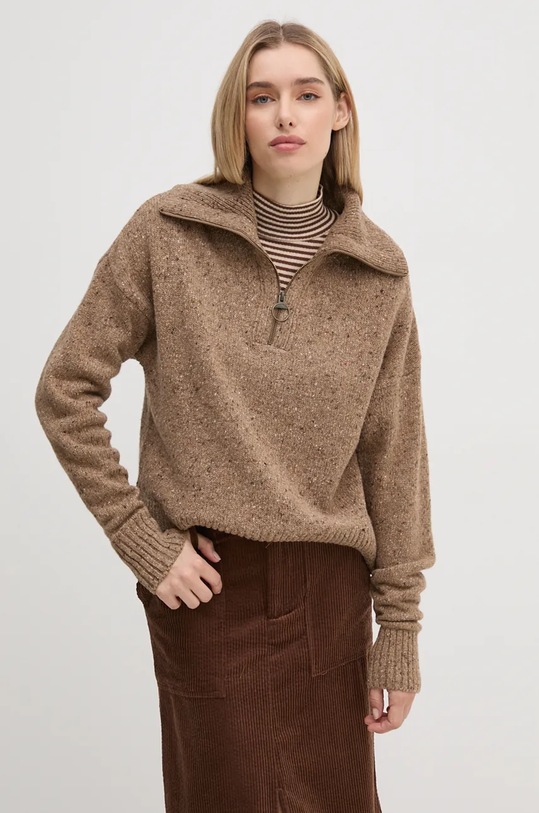 Вовняний светр Barbour зелений LKN1579