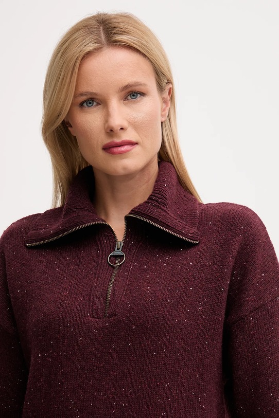 Μάλλινη μπλουζα Barbour μπορντό LKN1579