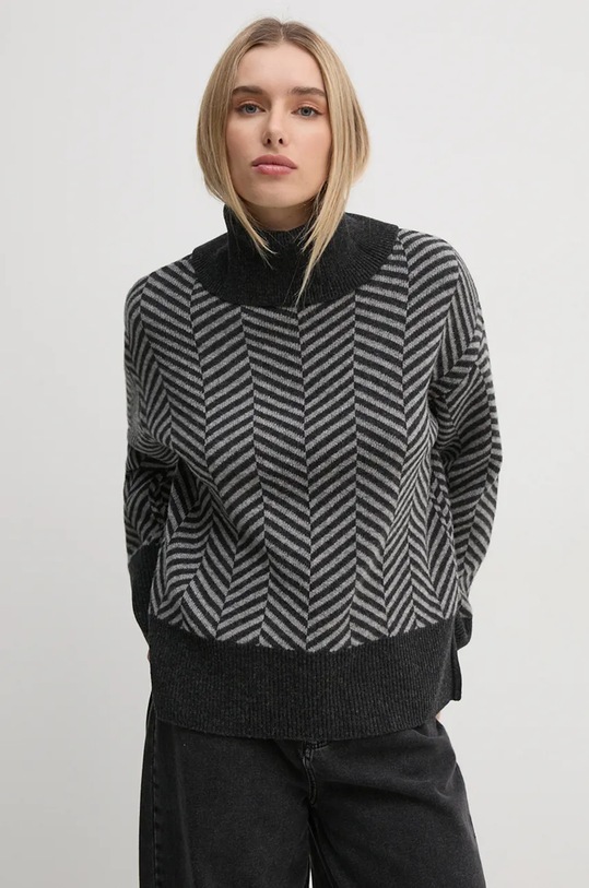 Barbour pulover de lana subtiri gri LKN1541