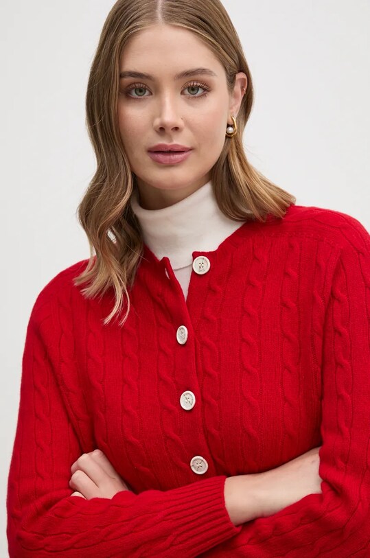 Шерстяной кардиган Barbour Barbour x Alexa Chung красный LKN1608