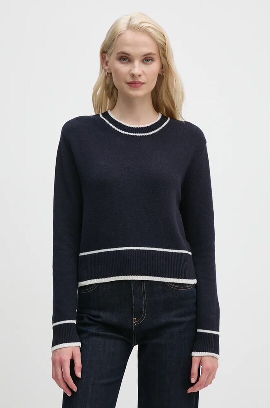 Barbour pulover de lana subtiri bleumarin LKN1542