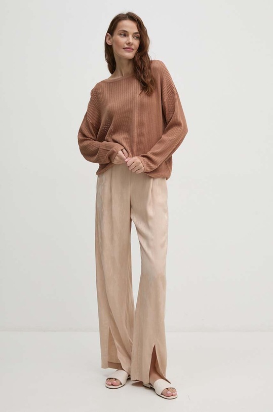 Svetr Sisley 17Q3M104X hnědá AW24