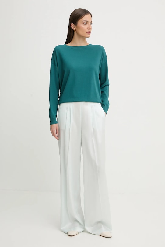 Sisley sweter 17Q3M103J turkusowy AW25