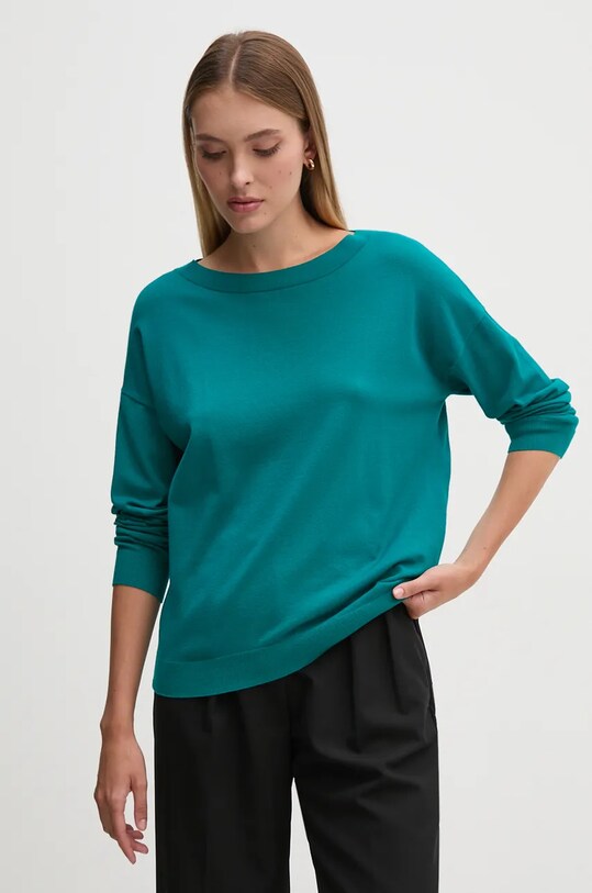 Svetr Sisley kulatý zelená 17Q3M103J