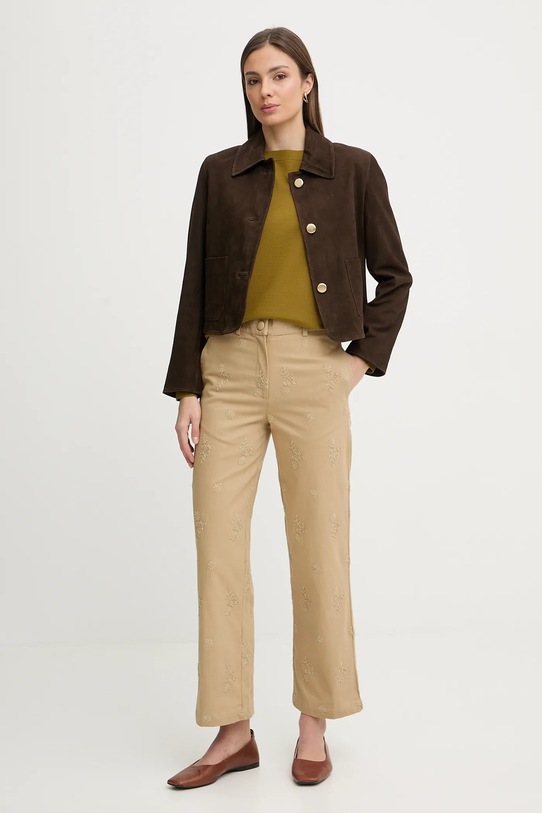 Sisley sweter 17Q3M103J zielony AW25