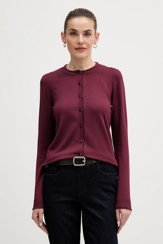 Sisley kardigan pozostałe bordowy 17Q3M5203