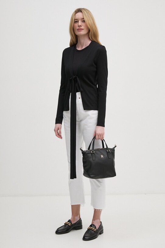 Sisley kardigán 1WTHM601X fekete AW24