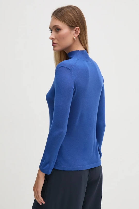 Odzież Sisley sweter z domieszką jedwabiu 1ZREM201P niebieski