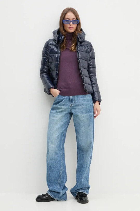 Svetr z vlněné směsi Sisley 102HM2174 fialová AW24