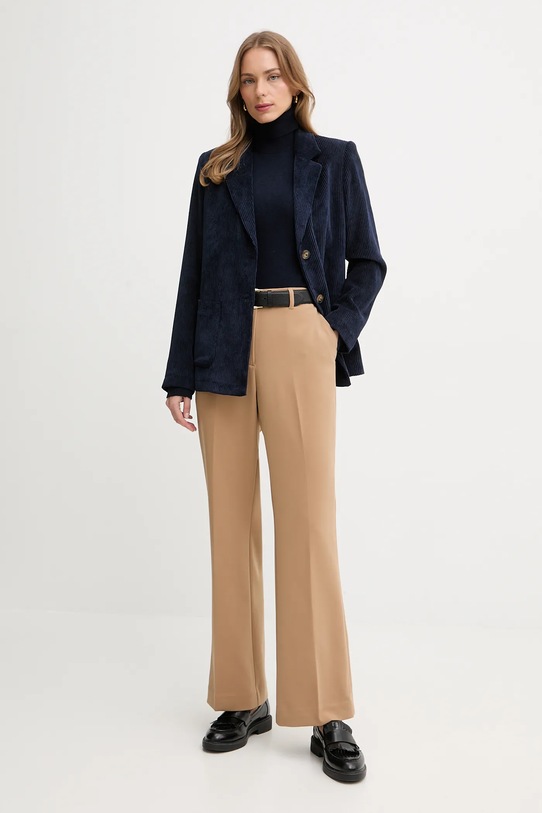 Sisley sweter z domieszką wełny 102HM2174 granatowy NC25