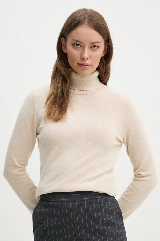 Sisley pulover din amestec de lana subtiri bej 102HM2174