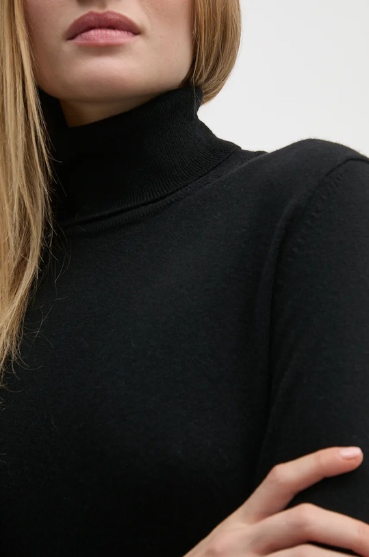 Svetr z vlněné směsi Sisley 102HM2174 černá