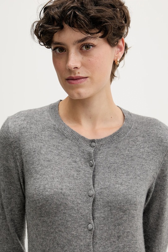 Sisley cardigan din amestec de lână gri 102HM5237