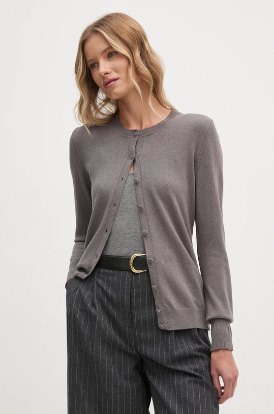 Кардиган с примесью шерсти Sisley с добавлением шерсти серый 102HM5237
