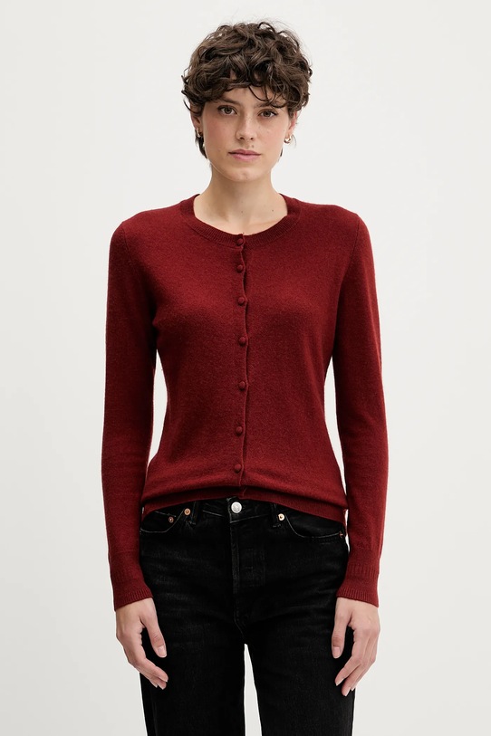 Sisley cardigan din amestec de lână rosu 102HM5237