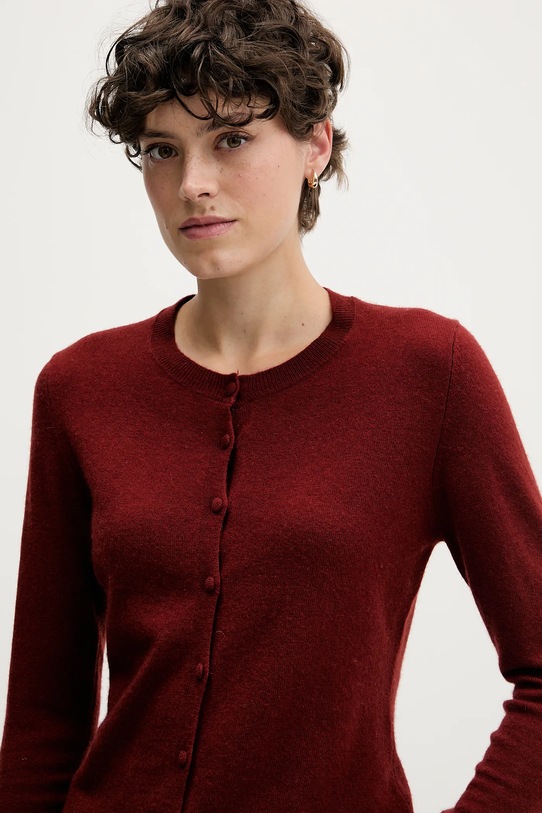 Sisley cardigan din amestec de lână rosu 102HM5237