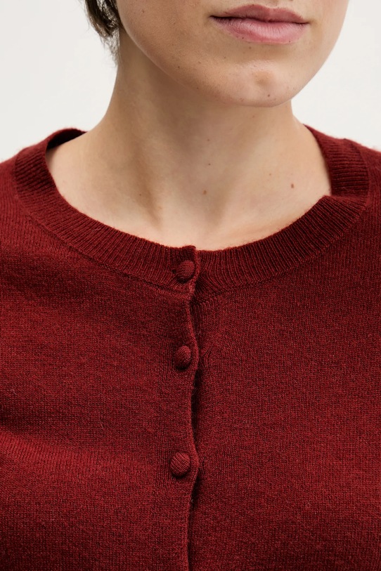 Sisley cardigan din amestec de lână 102HM5237 rosu