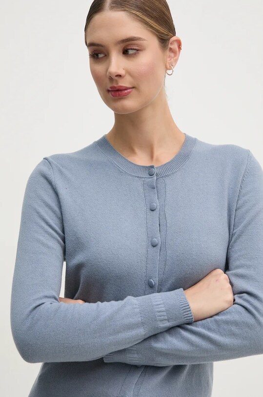 Кардиган з домішкою вовни Sisley блакитний 102HM5237