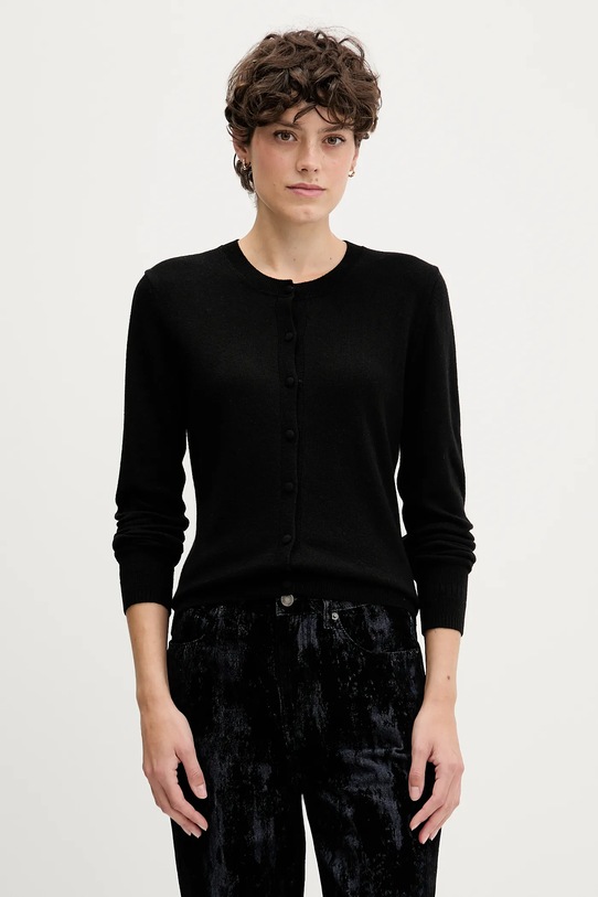 Sisley cardigan din amestec de lână negru 102HM5237