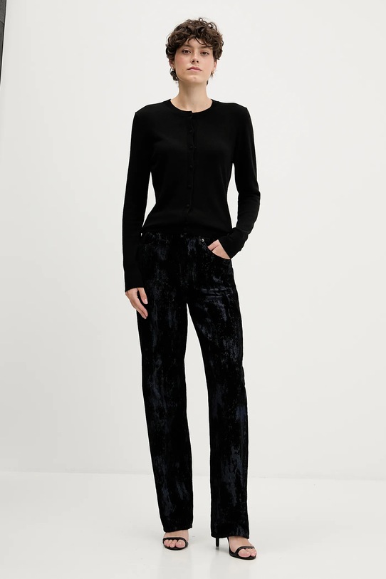 Sisley cardigan din amestec de lână 102HM5237 negru AW25
