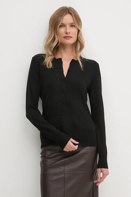 Sisley cardigan con aggiunta di lana misto lana nero 102HM5237