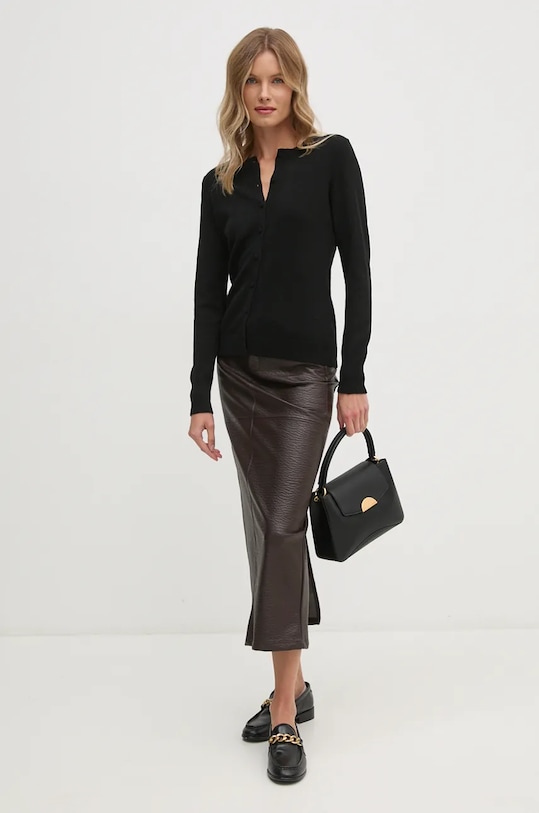 Sisley cardigan con aggiunta di lana 102HM5237 nero AW25