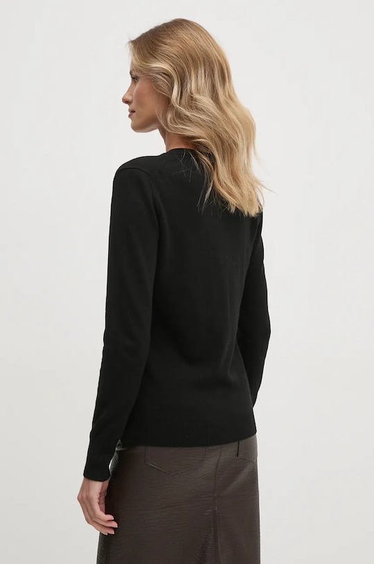 Abbigliamento Sisley cardigan con aggiunta di lana 102HM5237 nero