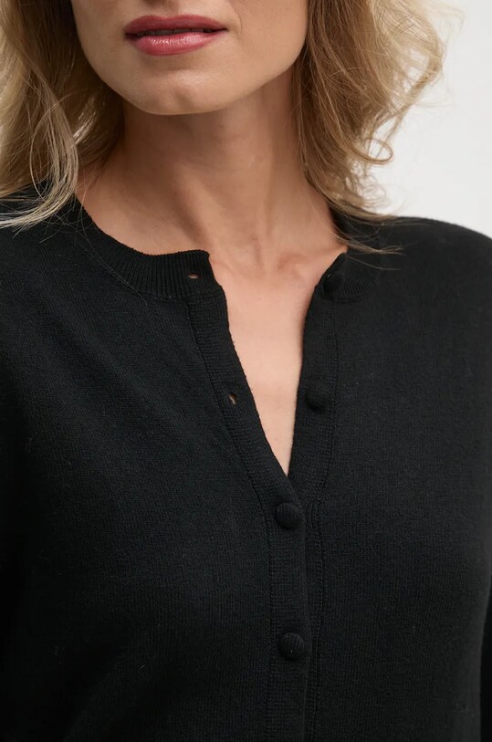 Кардиган з домішкою вовни Sisley 102HM5237 чорний