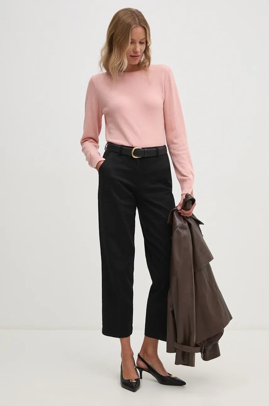 Svetr z vlněné směsi Sisley 102HM100F oranžová AW25