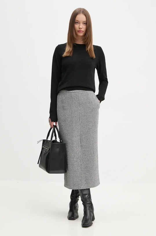 Светр з домішкою вовни Sisley 102HM100F чорний AW24