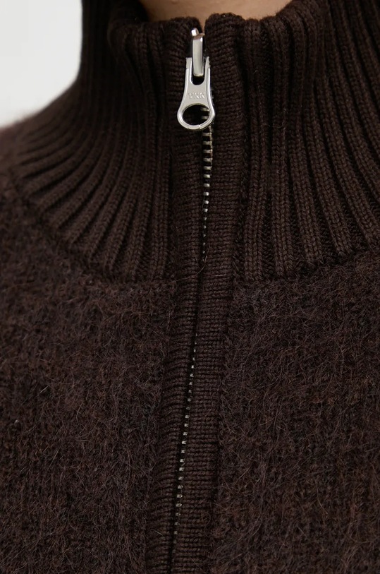 Samsoe Samsoe cardigan din lana JEANNE F23300143 maro
