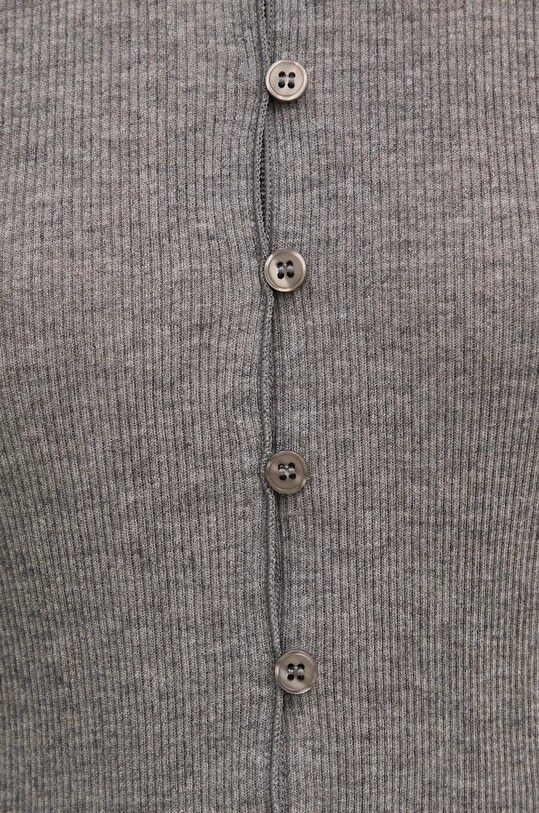 Кардиган з домішкою вовни Samsoe Samsoe SASONNET F24300033 сірий