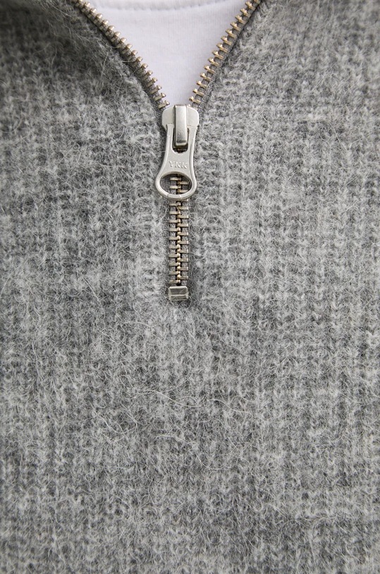 Samsoe Samsoe sweter wełniany SAANOUR F24300038 szary