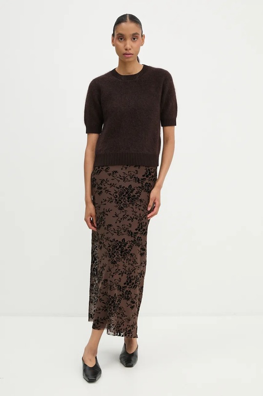 Samsoe Samsoe pulover de lana JEANNE F23300142 maro AW24