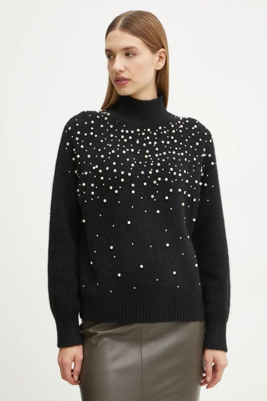 Marciano by Guess gyapjú pulóver SIBILLA gyapjú fekete 4BGR14.5786Z