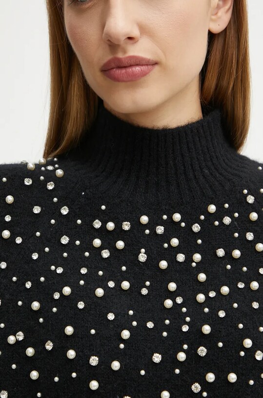 Marciano by Guess gyapjú pulóver SIBILLA 4BGR14.5786Z fekete