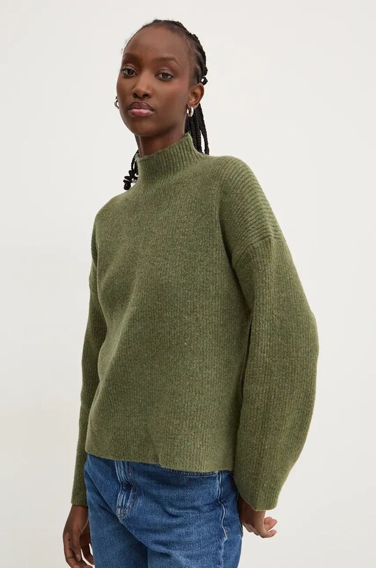 Abercrombie & Fitch pulover din amestec de lana groase verde KI150.4238.340