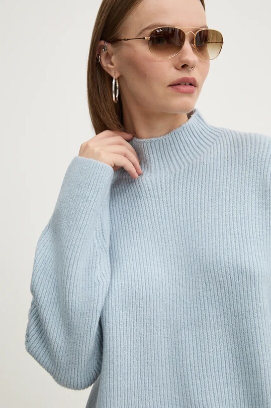 Abercrombie & Fitch sweter z domieszką wełny niebieski KI150.4260.200