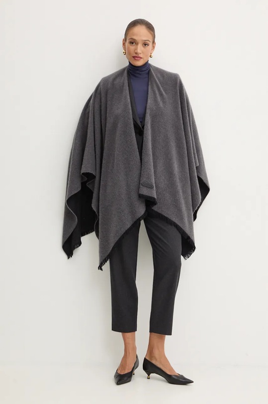 Lanvin gyapjú poncsó szürke 6LPONC.U7796