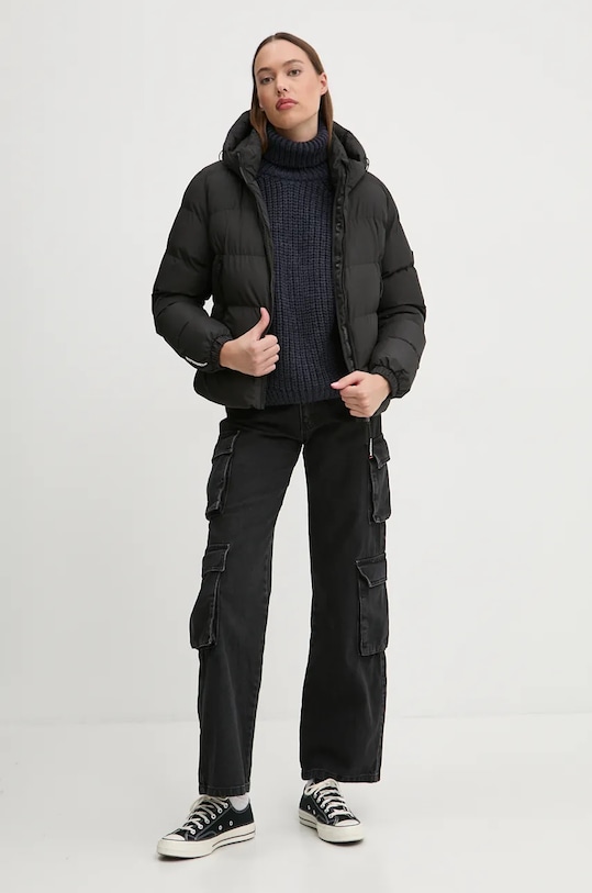 Svetr z vlněné směsi Superdry W6110397A.97T námořnická modř AW24