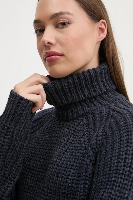 Svetr z vlněné směsi Superdry námořnická modř W6110397A.97T