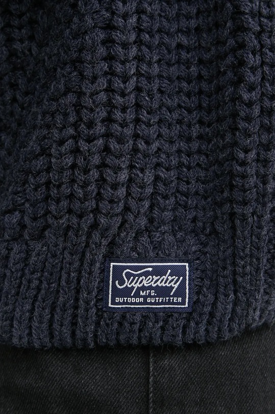Svetr z vlněné směsi Superdry W6110397A.97T námořnická modř